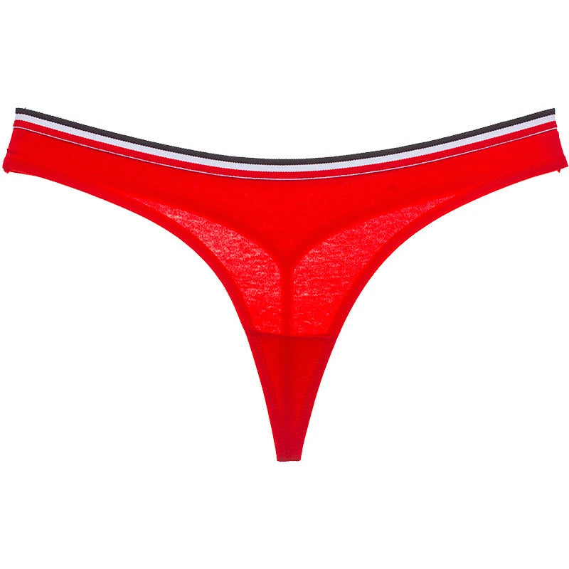 Sporty Cotton Low-Rise Thong