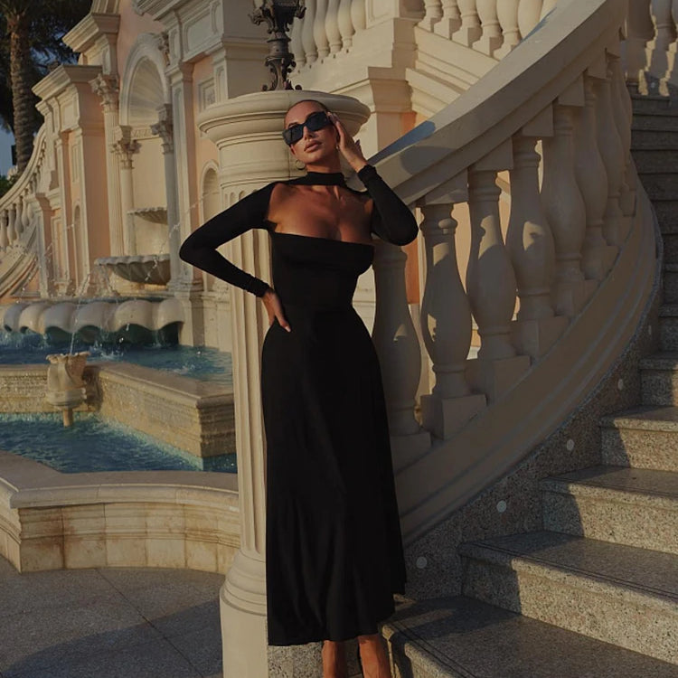 Coffin Rose Maxi Dress