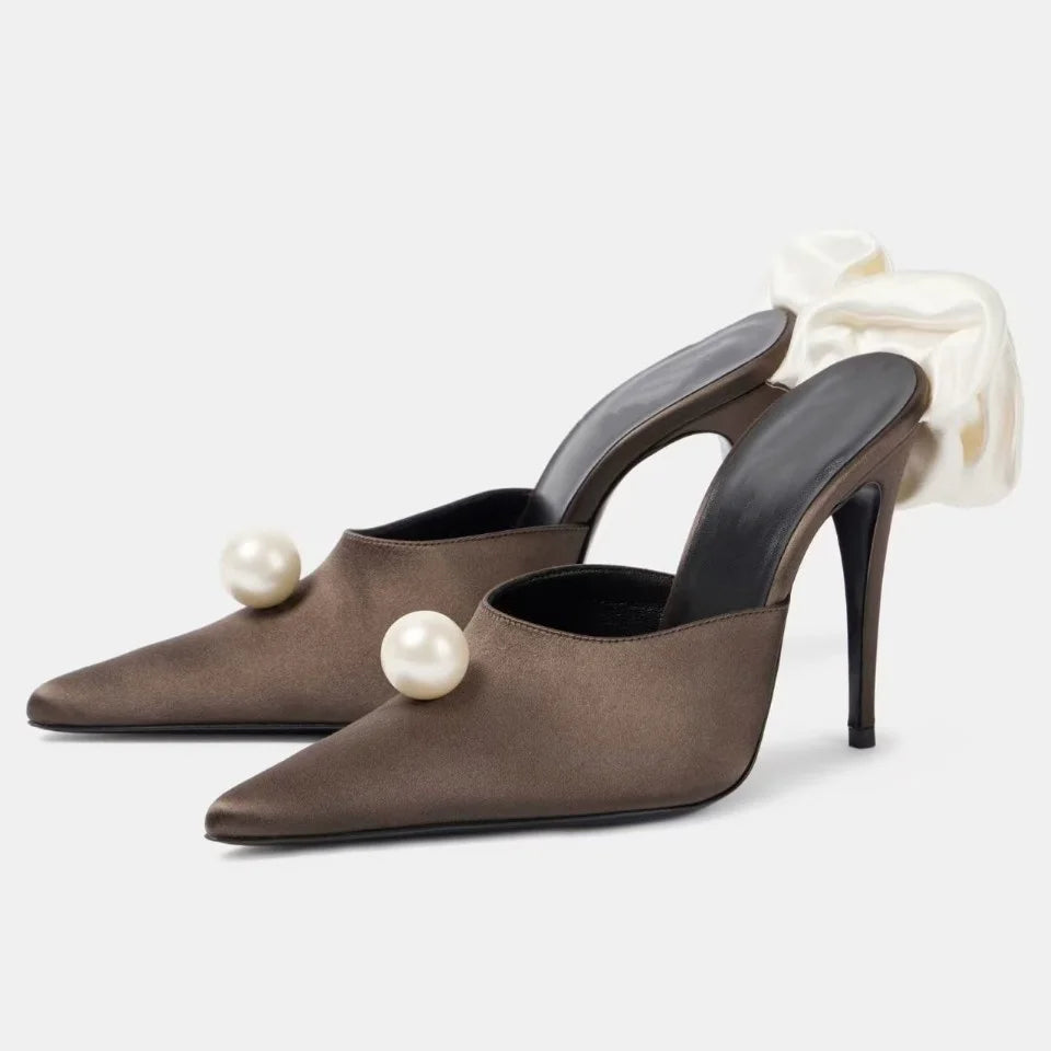 Heartbreak Made Gold Mules Shoes