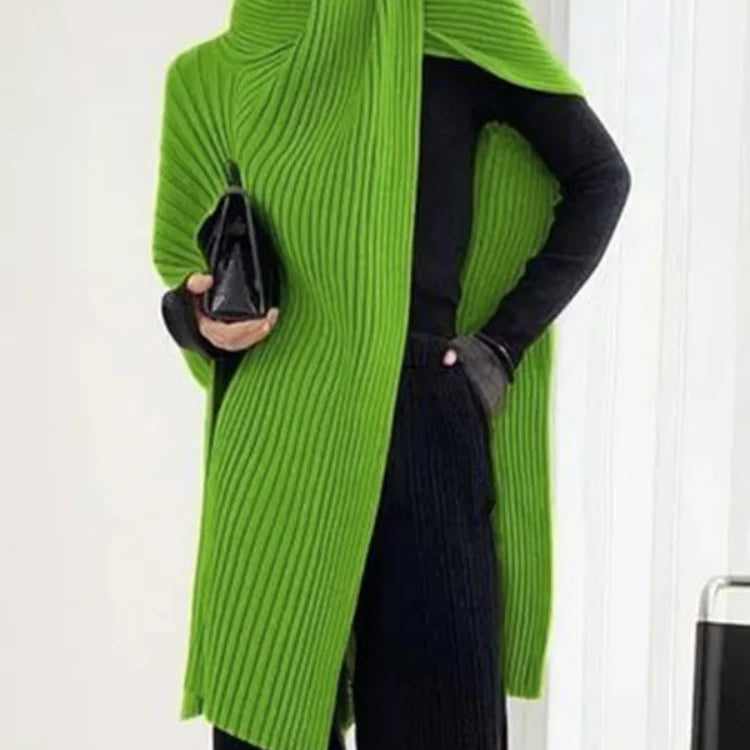 Asymmetric Split-Joint Pullover Sweater