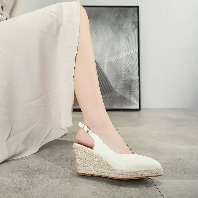 Closed Toe Espadrille Wedge Sandals