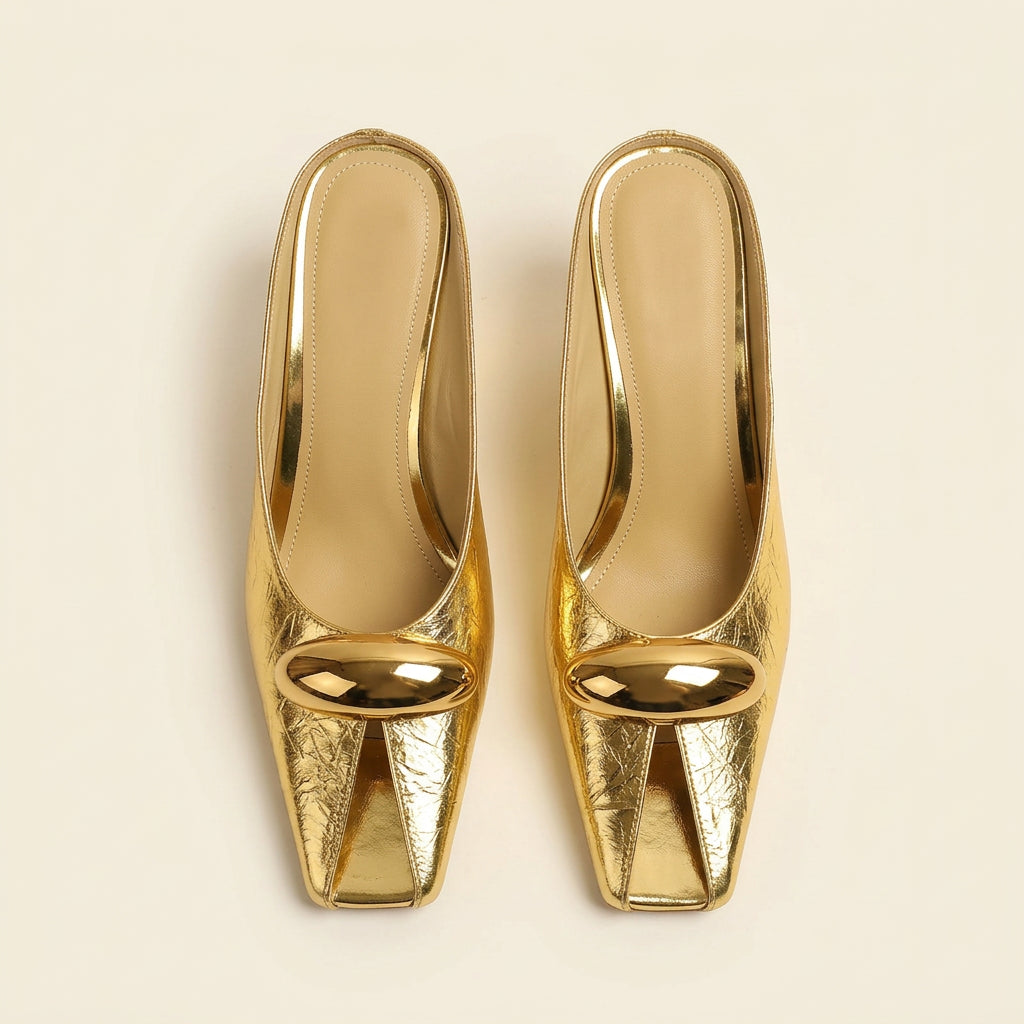 Fold-Up Style Low Heel Sandals