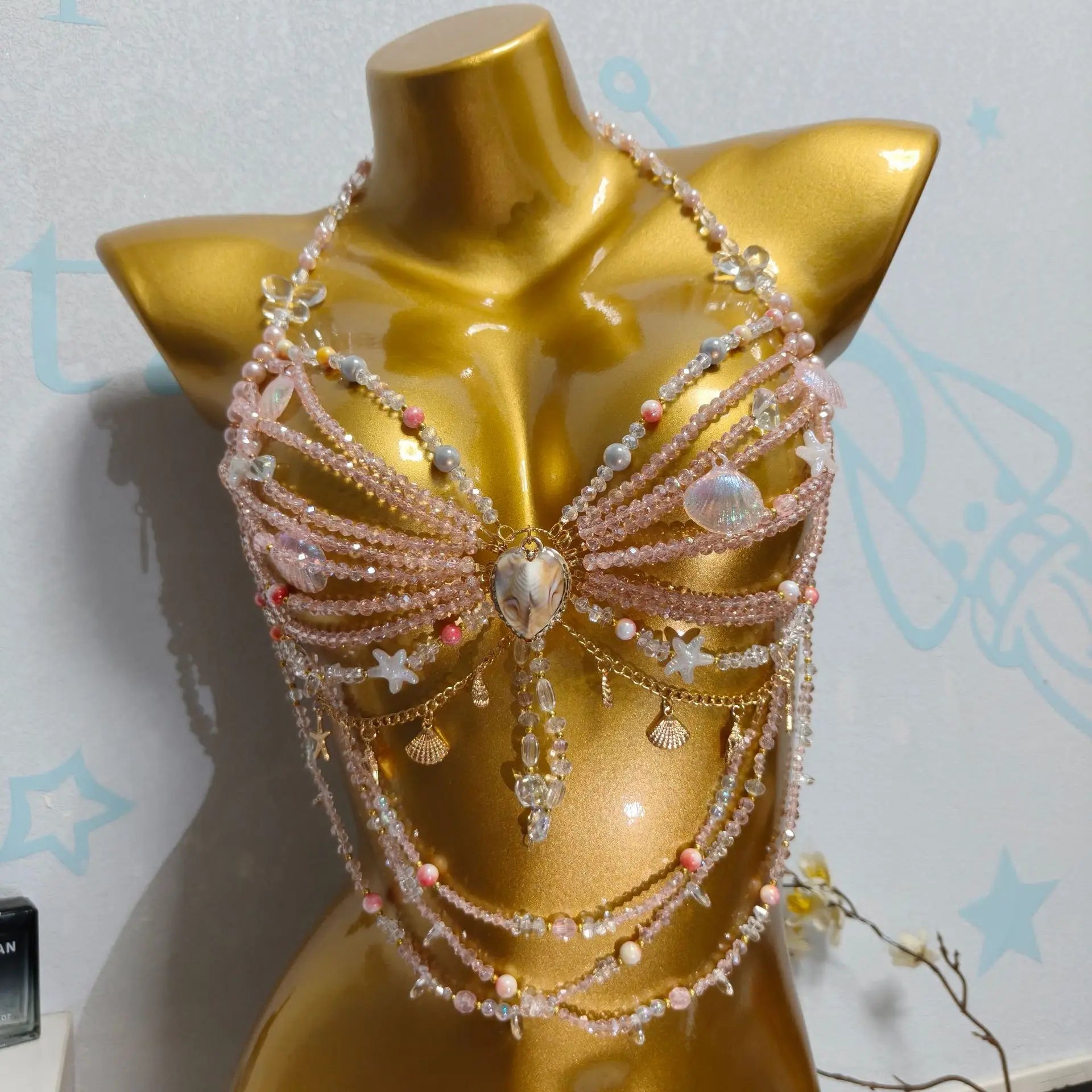 Beaded Seashell Multi-Layer Body Jewelry