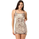 Art Printed Pattern Mini Dress