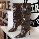 She Kept Crown Knee-High Boots