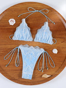 Lace Trim Bandage Two-Piece
