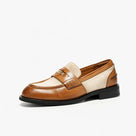 Vintage Brown Leather Slip-On Loafers