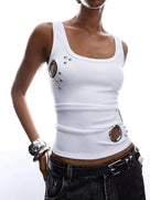 Punk Y2K Hollow Out Tank Top