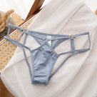 Solid Color Hollow Out Thong