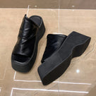 Chunky Platform Slip-On Wedges Sandals