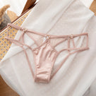 Solid Color Hollow Out Thong