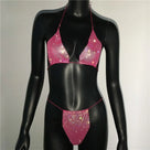Sparkling Rhinestone Sheer Two Piece