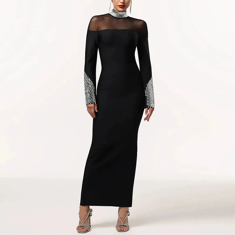 Blurred Streetlights Maxi Dress