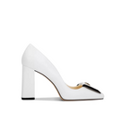 Flower Piece Square Toe Pump Shoes
