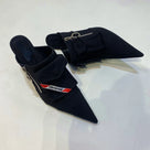Pointed Denim Mules Pump Shoes