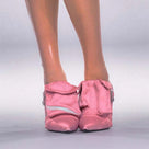 Pointed Denim Mules Pump Shoes