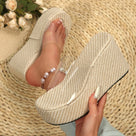 Transparent Hemp Rope Wedges Sandals