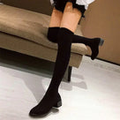 Solid Over-the-Knee Socks Boots