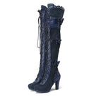 Lace Up Bow Gothic Over-The-Knee Boots