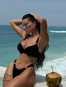 Black Metal Ring Classic Bikini