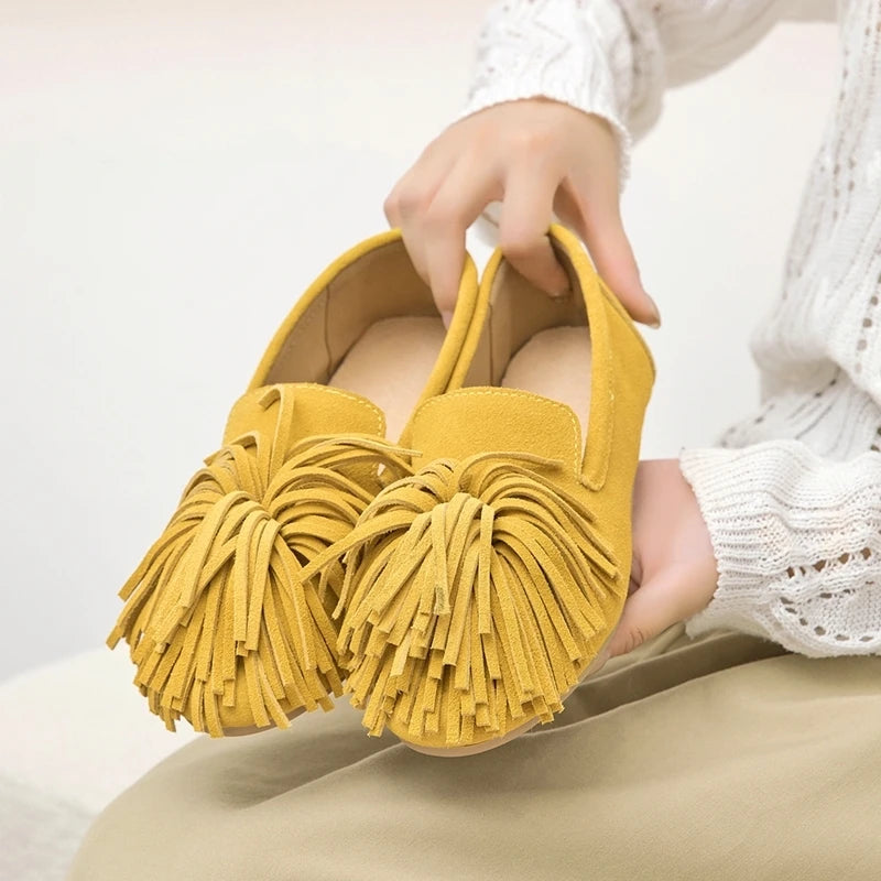 Tassels Round Toe Flat Loafers