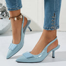 Elegant Pointed Toe Shiny Slingback Shoes