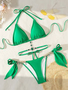 Rhinestone Diamond Decor Two Piece