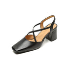 Strapy Square Toe Pump Shoes