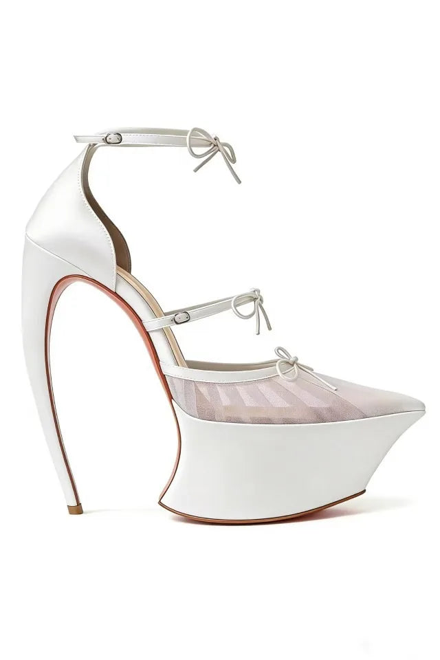Pointed Toe Curved Stiletto Shoes