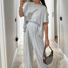 Casual Short-Sleeved Tee Pants Set