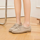 Suede Square Toe Tassels Loafers