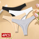 Low-Waist Seamless Cotton Thong