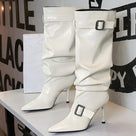 She Kept Crown Knee-High Boots