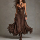 Spaghetti Strap Lace Maxi Dress