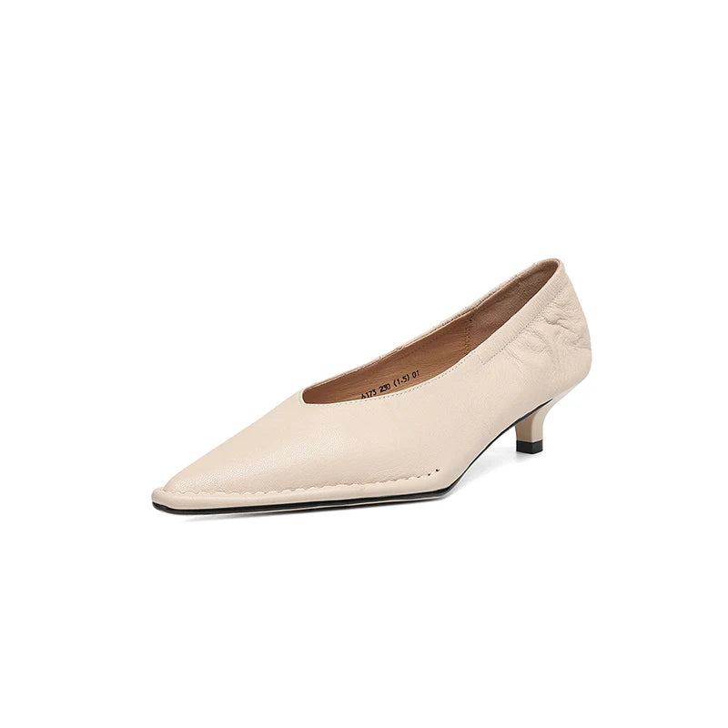 Pointed Toe Slip-On Pump Shoes