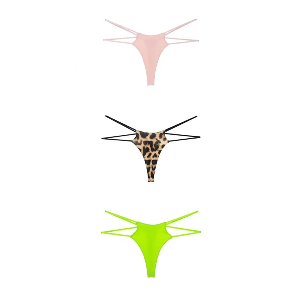 Sexy Double Straps 3Pcs Thongs