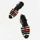 Hollow Out Straps Round Toe Flat Sandals