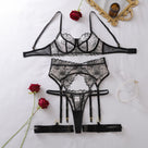 Sheer Floral Embroidered Lingerie