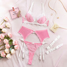 Pink Sexy Lace Bowknot Lingerie
