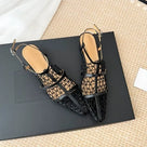 Woven Hollow Air Mesh Buckle Sandals