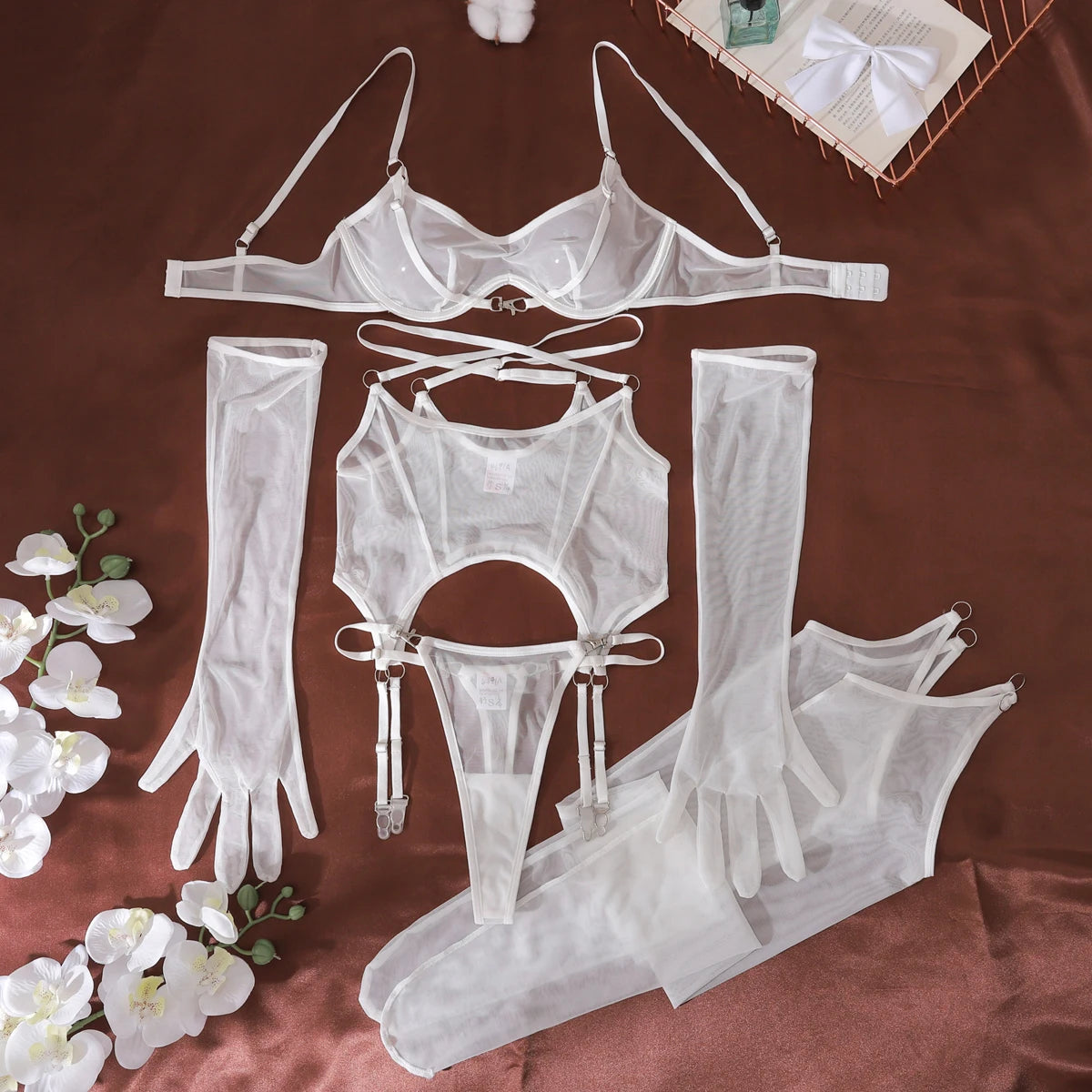 Seductive See-Through Belt Thong Lingerie