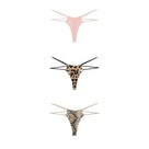 Sexy Double Straps 3Pcs Thongs