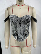 Floral Print Bandage Corset Top