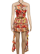 Golden Ember Mini Dress