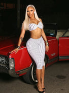 Polka Dot Print Shorts Set