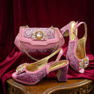 Rhinestone Snakeskin with Matching Clutch Heels