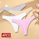 Low-Waist Seamless Cotton Thong