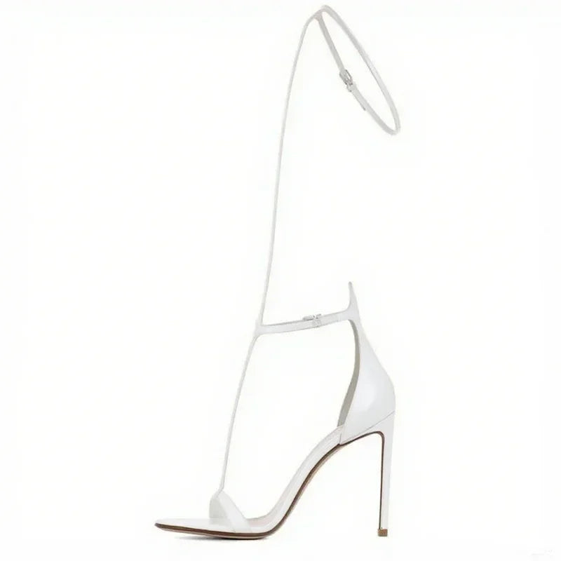 Long T-Strap Cover Heel Stiletto