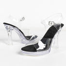Transparent Square High Heels Sandals