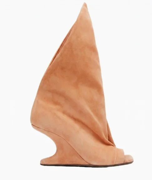 Unique Style Peep Toe Leather Boots